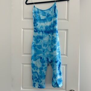 Fashion Nova Blue Tie-Dye Jumpsuit